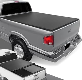 DNA Motoring TTC-RU-040 Truck Bed Soft Roll-Up Tonneau Cover Compatible with 94-03 S10 Sonoma / 96-00 Hombre 6Ft Fleetside/Styleside Bed