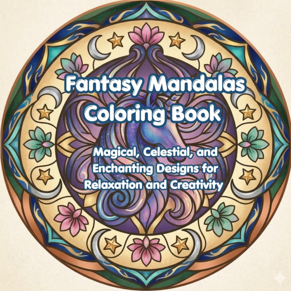 Fantasy Mandalas Coloring Book: Magical, Celestial and Enchanting Designs for Relaxation and Creativity (Creative Mandala Coloring Series)
