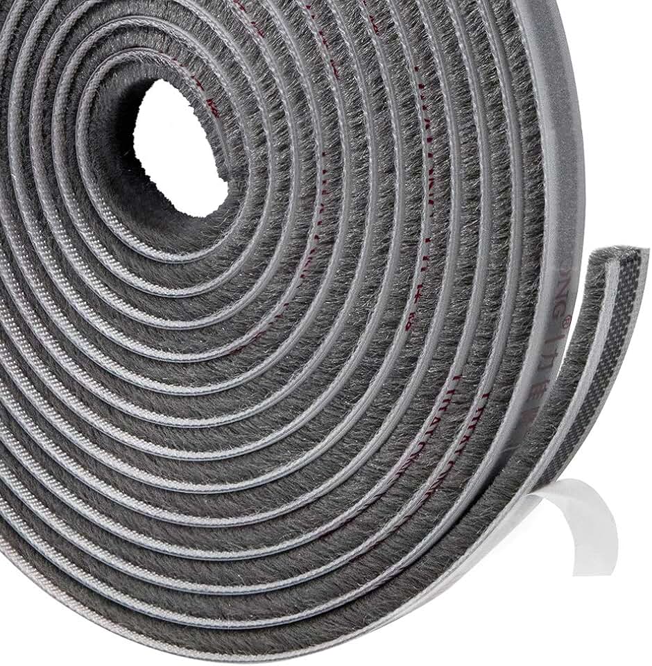 TORRAMI Felt Pile Weather Stripping 11/32 inch x 3/16 inch x 16 ft, Sliding Windows and Door Frame Side Brush Seal, Draft Stopper