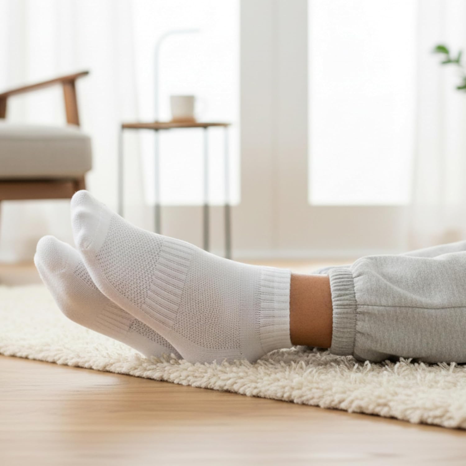 Men’s Low Cut & No Show Socks - Half Terry Moisture Wicking Soft & Breathable Athletic Socks 6 Pairs - Image 8