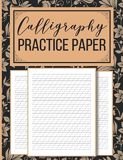 Calligraphy Practice Paper: Calligraphy Writing Paper 100 sheet pages with Slant Angle Lined Guide | Workbook For Lettering Artist and Beginners