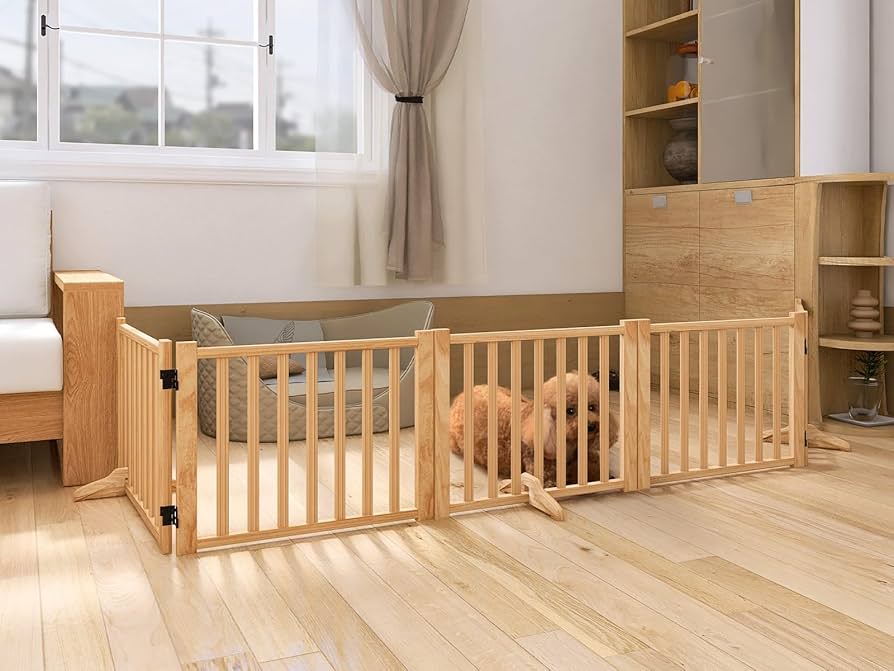 木製自立式ドッグゲート Amazon.co.jp: 木製自立式ドッグゲート (5枚、高さ43cm 長さ