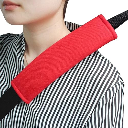 Funda para cinturón de seguridad de automóvil, paquete de 2 almohadillas suaves para cinturón de seguridad de automóvil, adecuadas para cinturón de
