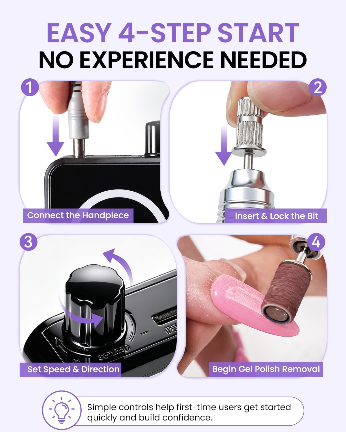 Makartt Cordless Nail Drill for Beginners