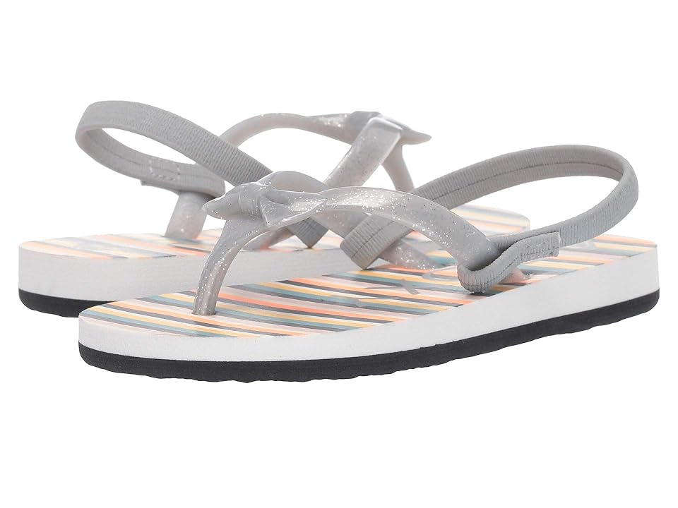 

Roxy Kids Fifi II (Toddler) (Multi Grey Stripe) Girls Shoes, Gray
