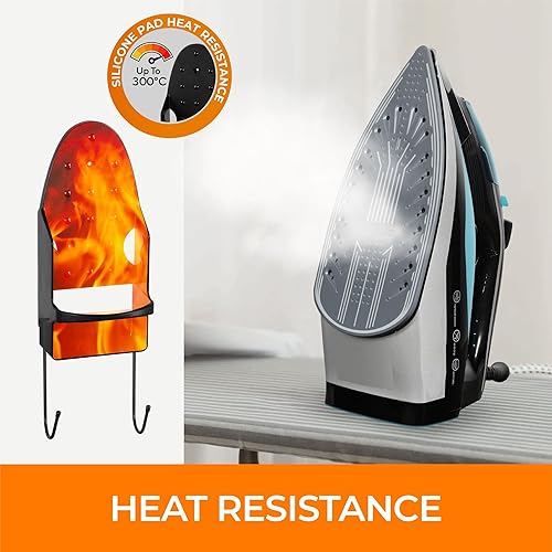 Miniatura 4 de Soporte para tabla de planchar, soporte para tabla de planchar montado en la pared, organizador de almacenamiento de plancha y tabla de planchar