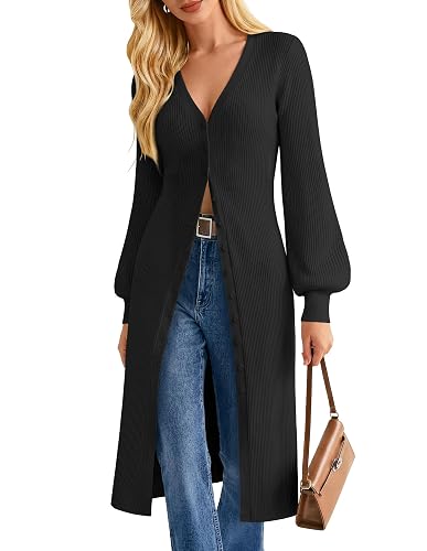 GRACE KARIN Long Cardigans for Women Duster Sweater Coat Fall