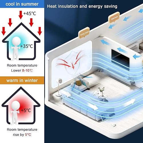 Miniatura 4 de Película opaca de vidrio para ventana, película reflectante de calor, tinte de ventana antirreflejo, adhesivo para ventana de bloqueo solar,