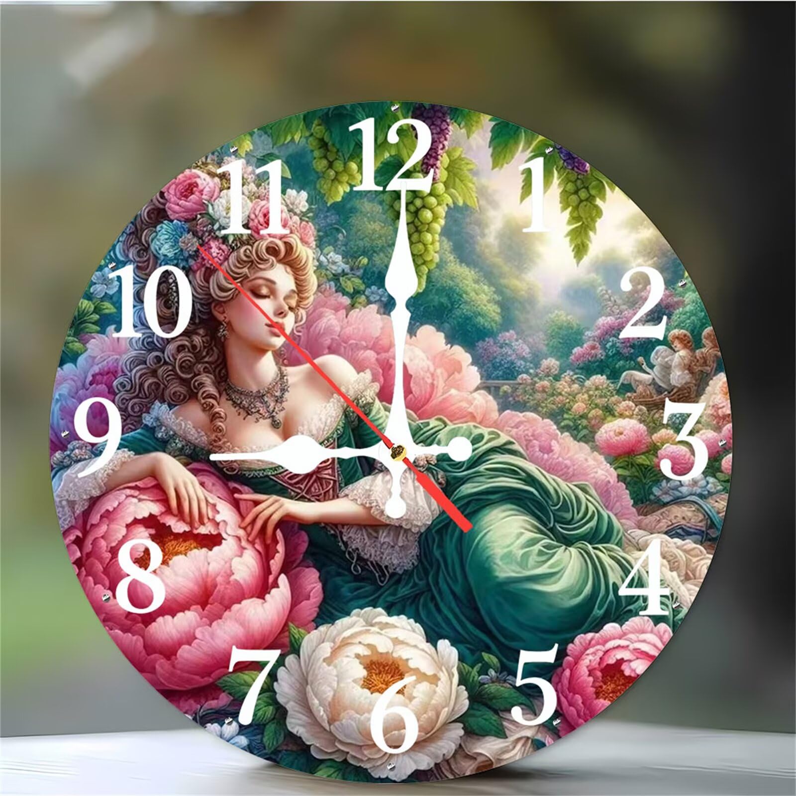 Horloge murale silencieuse à quartz 30cm sans tic-tac salon