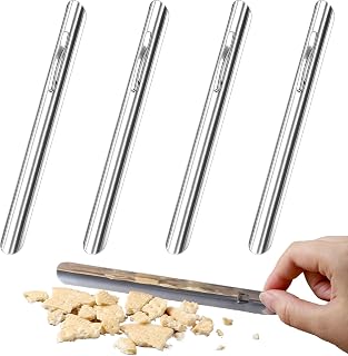 4 PCS Silver Table Crumbers for Servers, Aluminum Table Crumb Sweeper, Silver Crumb Scraper with Pocket Clip for Tablecloth in Restaurants and Homes, Servers, Waiters, Waitresses Accessories