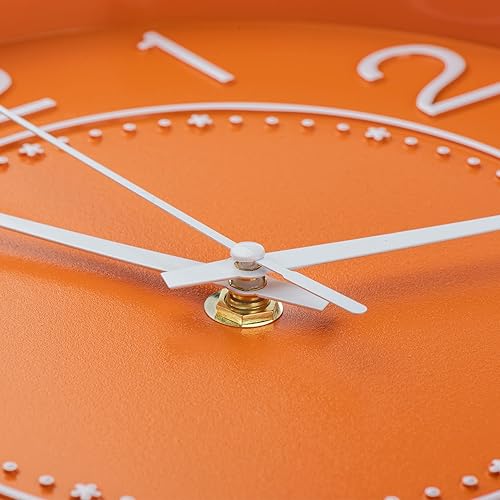 Miniatura 5 de HZDHCLH Reloj de pared pequeño que funciona con pilas, movimiento de cuarzo, silencioso y moderno, sin tictac, para sala de estar, dormitorio,