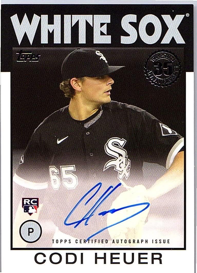 Codi Heuer On Card Autographed Rookie Card 35th Anniversary Collectible Baseball Card - 2021 Topps Stadium Club Chrome Baseball Card #86A-CH (White Sox)