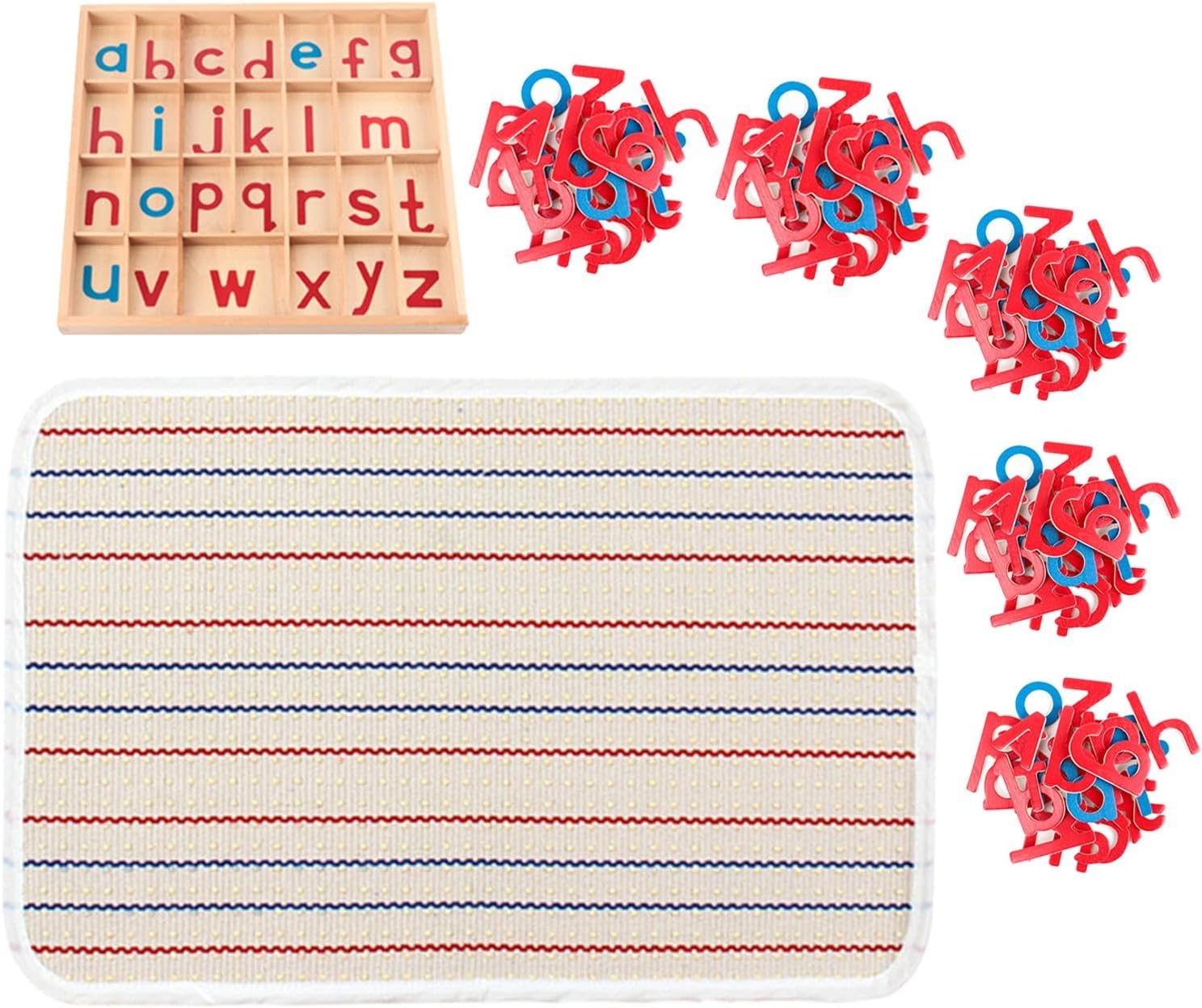Wooden Letter Kit for Early Education with Moveable Alphabet for Children, 5 Packs Letters