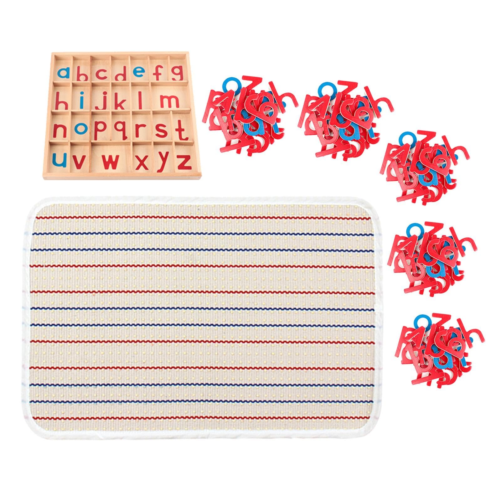 Alfabeto Móvil de para Escribir con Caja Y Tapetes de Letras. Objetos de Lenguaje para Niñas, Niños Y Niños. Regalos, 5 Paquetes de Letras