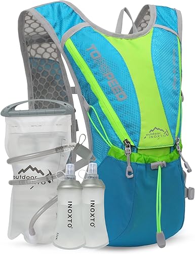 IX INOXTO - Mochila de hidratación, chaleco de hidratación para correr con bolsa de agua de 1.5L (50 onzas) para hombres y mujeres, mochila de agua
