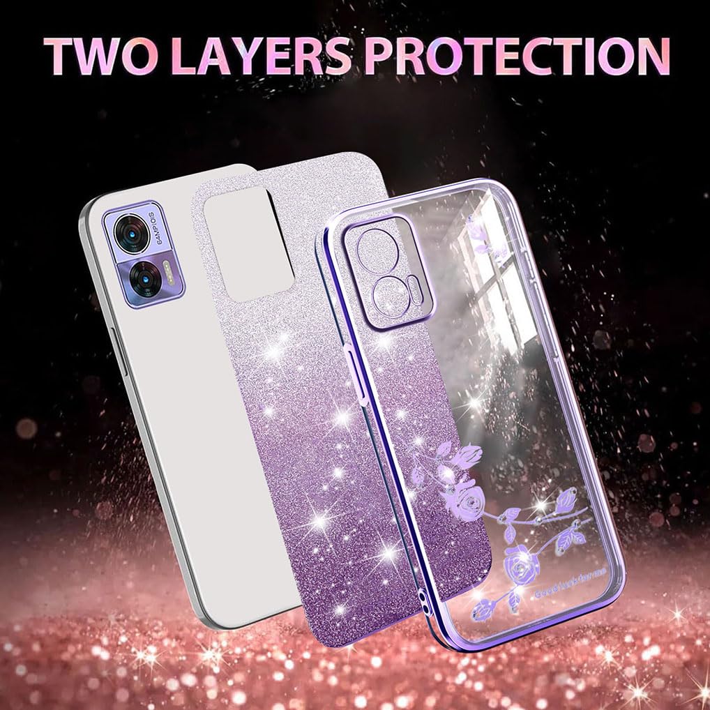 Per Motorola Edge 30 Custodia trasparente Cover morbida in silicone per
