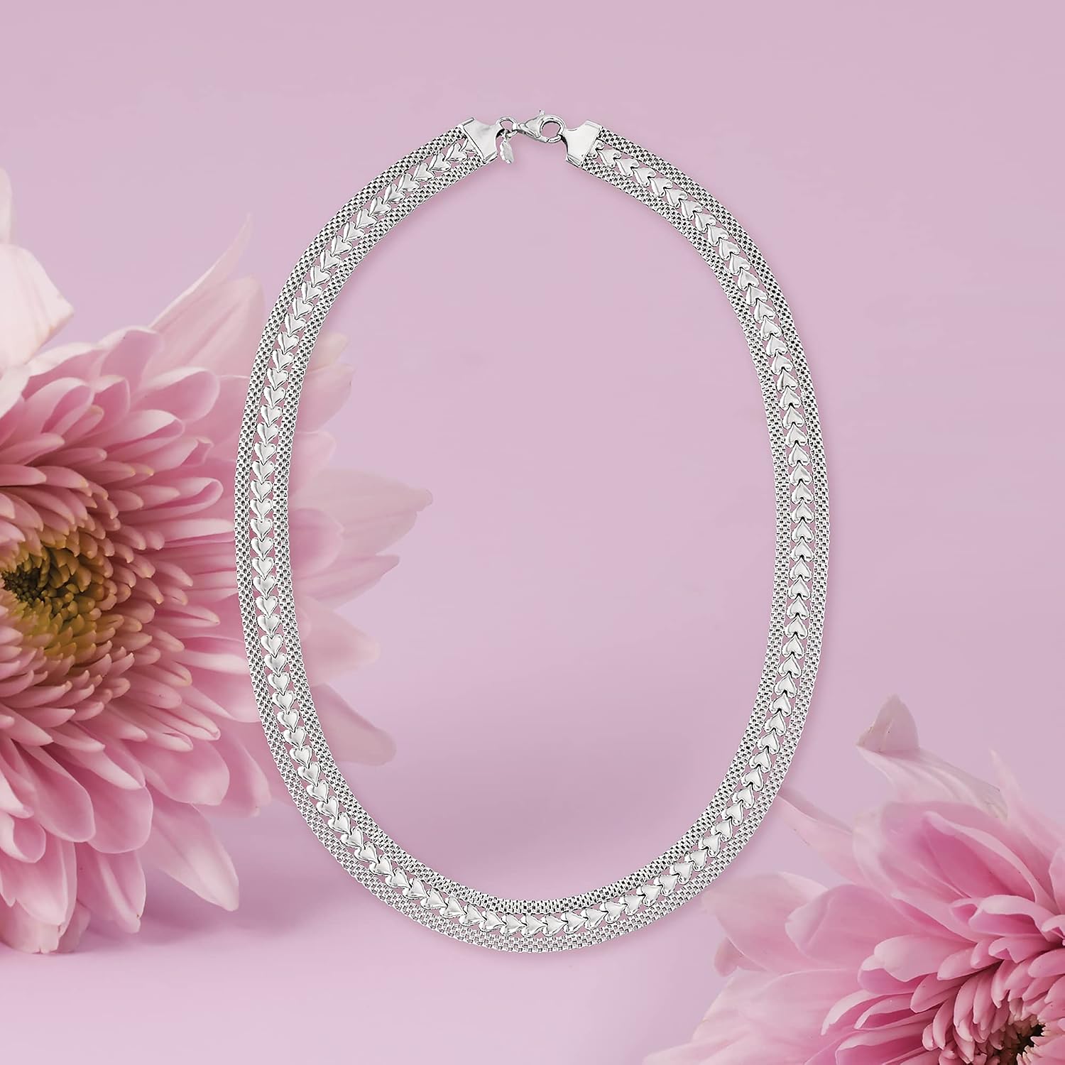 Ross-Simons Italian Sterling Silver Heart Necklace