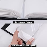 Vista 4 de RECUTMS - Álbum de bolsillo de 100 bolsillos 4x6, pequeños álbumes de fotos, páginas blancas, álbum de fotos vertical, álbum de boda, álbum de fotos