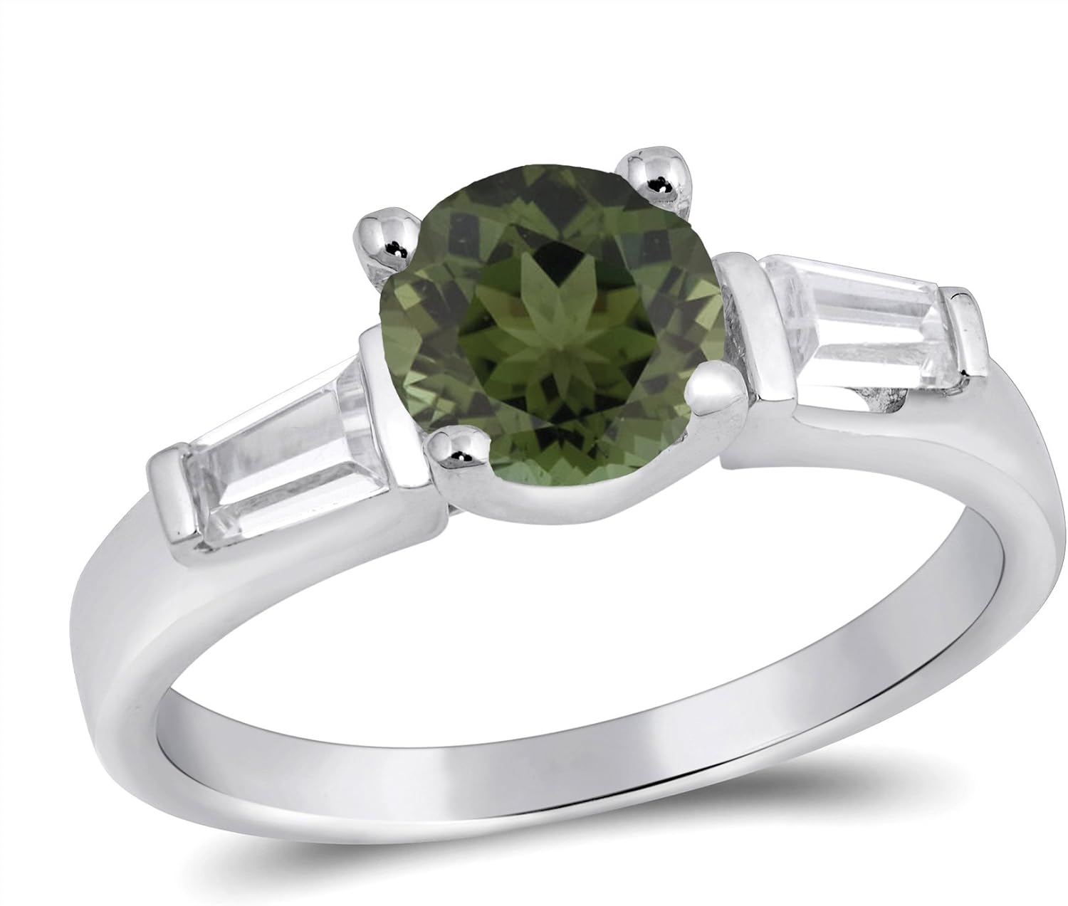 CHOOSE YOUR COLOR Sterling Silver Round Ring
