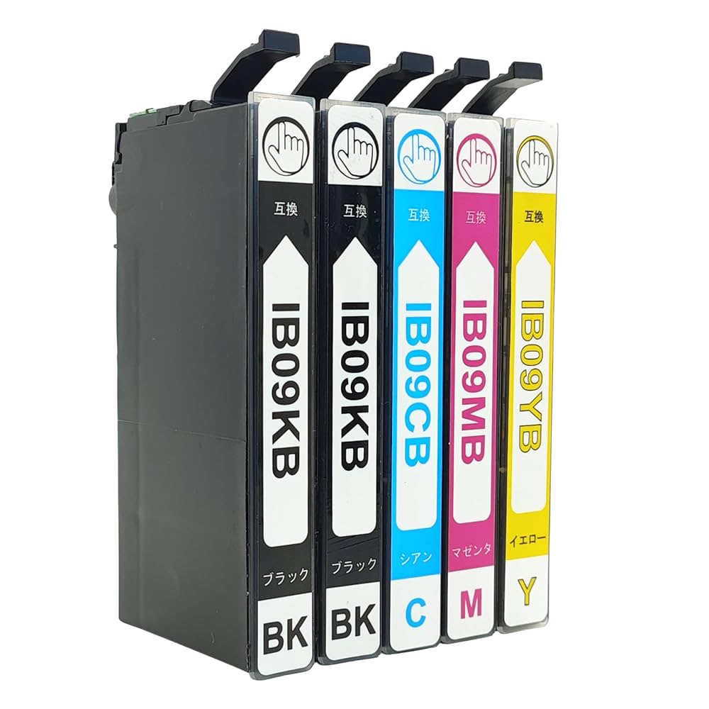 Amazon.co.jp: IB09CL4B ＋ IB09KB(ブラック) 4色5本セット(黒2