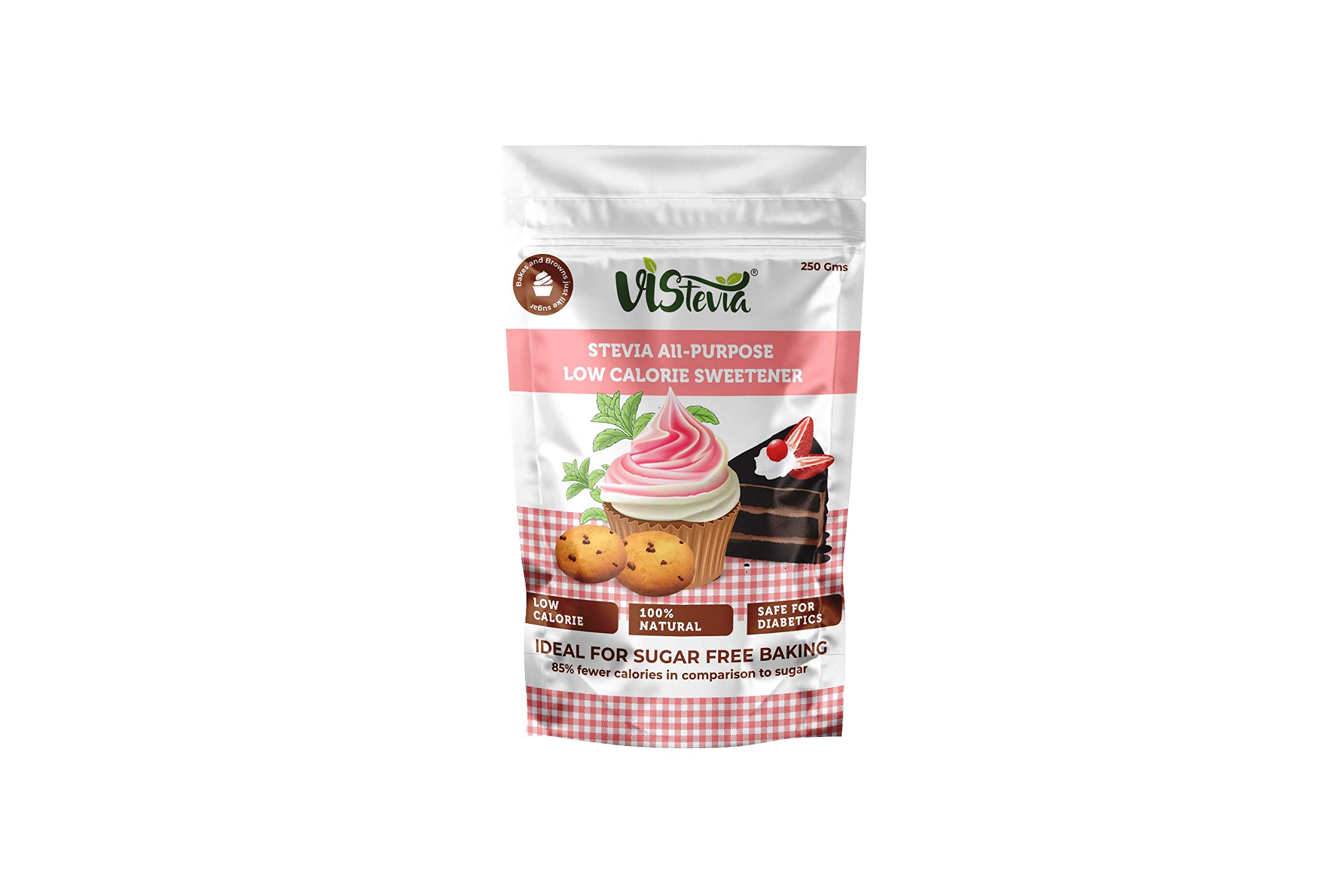 New VIStevia All Purpose Stevia Sweetener, Ideal for Baking and Desserts, Diabetic And Keto Friendly, Double As Sweet As Sugar, Pack f 1 (250G)