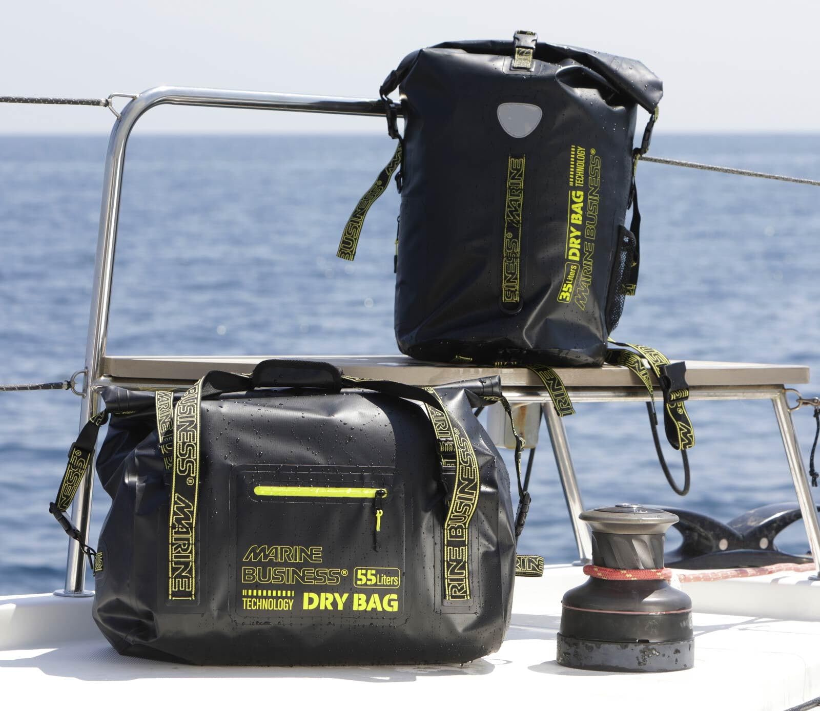 Marine Business Wodoszczelny plecak 35 l, z zamknięciem zwijanym, IPX6 Dry Backpack, niebieski, czarny