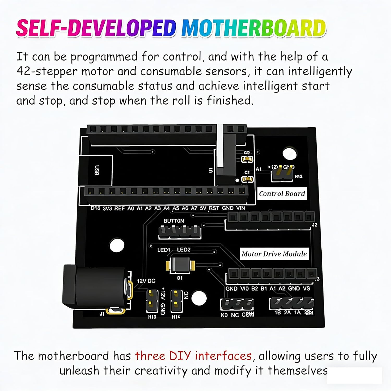 Electric 3D Filament Respooler, Automatic Spool Winder Rewinder Machine with Smart Start Stop, Adjustable Speed Tension Control, Low Noise for PLA PETG ABS TPU 3D Printing