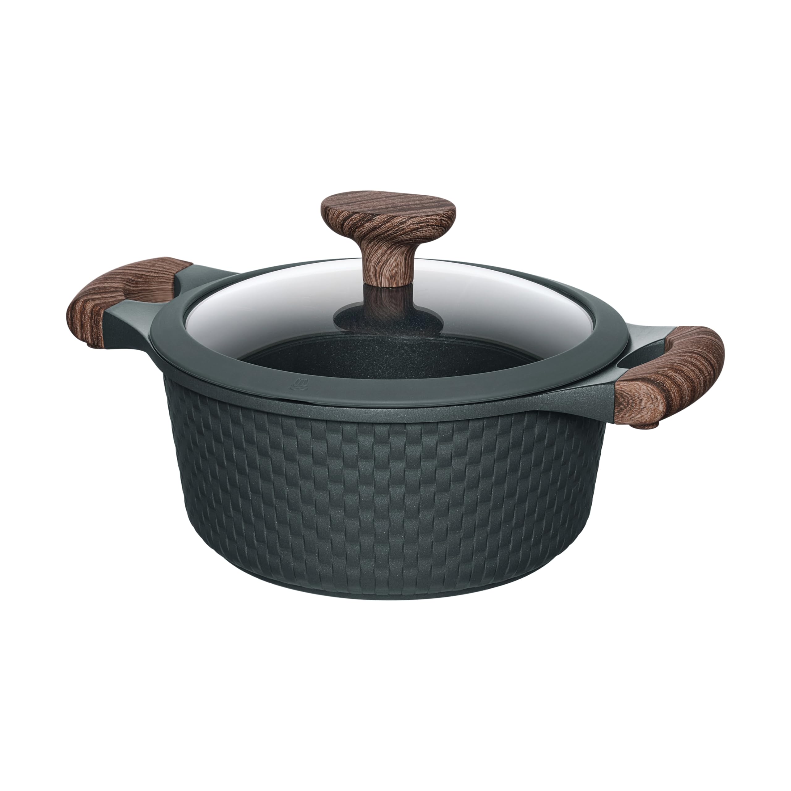 RESTO 93901 Casserole avec couvercle en verre Ø 20 cm Noir 2,4 l – Élégante casserole antiadhésive pour induction dans un coffret cadeau