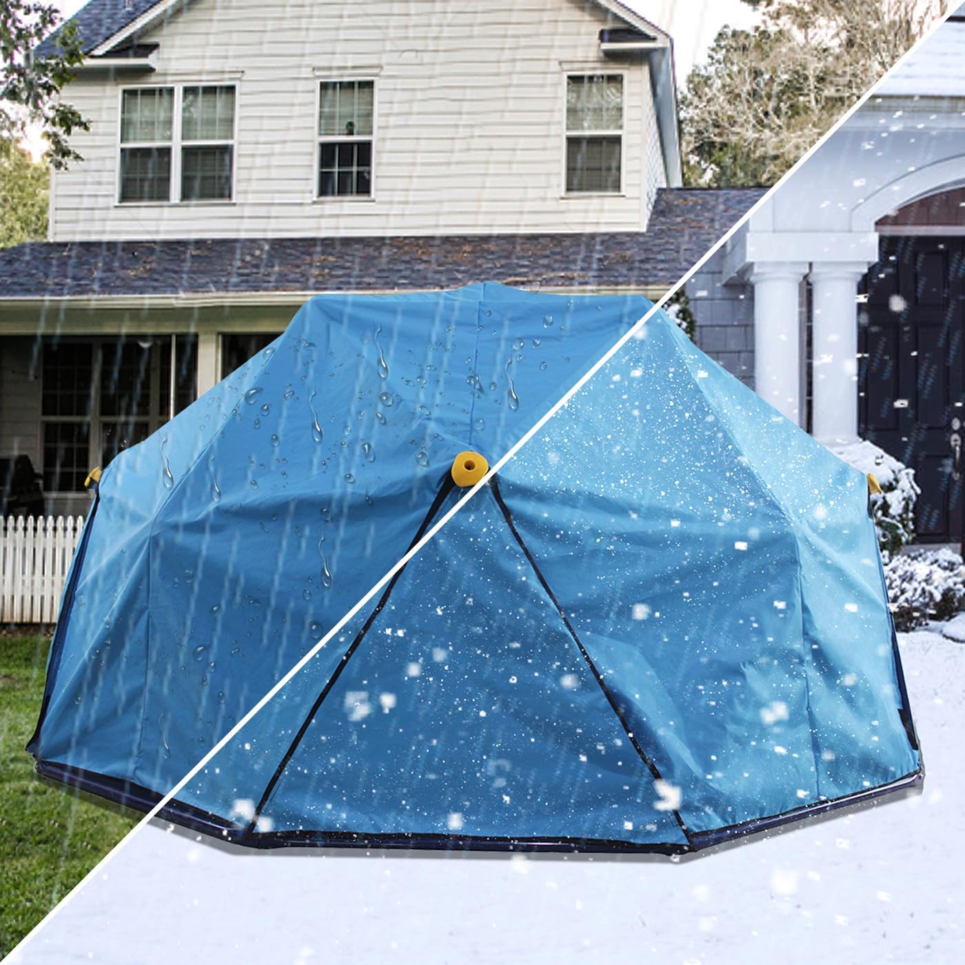 10ft Climbing Dome Canopy, UV-Resistant Play Tent Cover for Outdoor Play Equipment, Easy to Install and Washable (Blue Canopy Only)