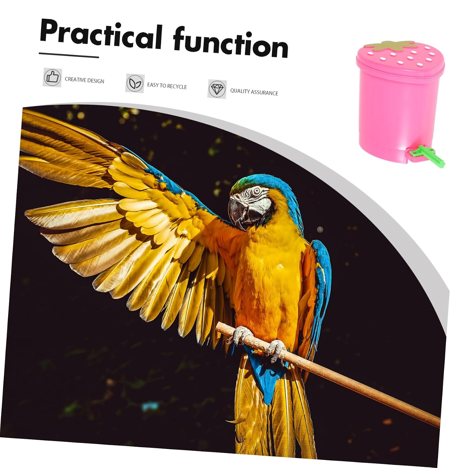 Cute Trash Can with Lid Pink Desktop Wastebasket for Bathroom Home and Office Versatile Sundries Storage Baskets Fun Kawaii Design Space-Saving