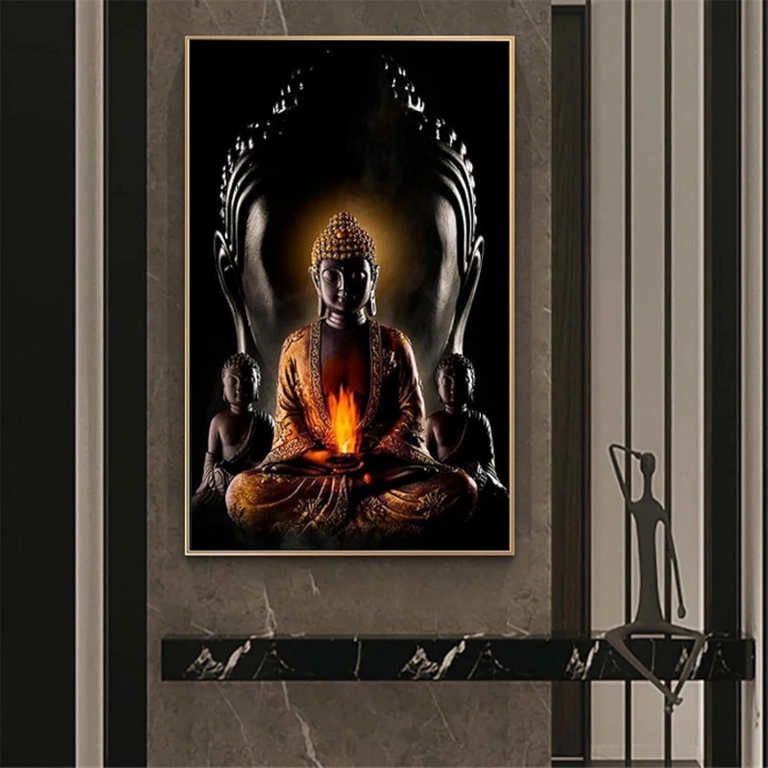 Modern Buddhism Buddha Abstract Gold Buddha Wall Art Canvas