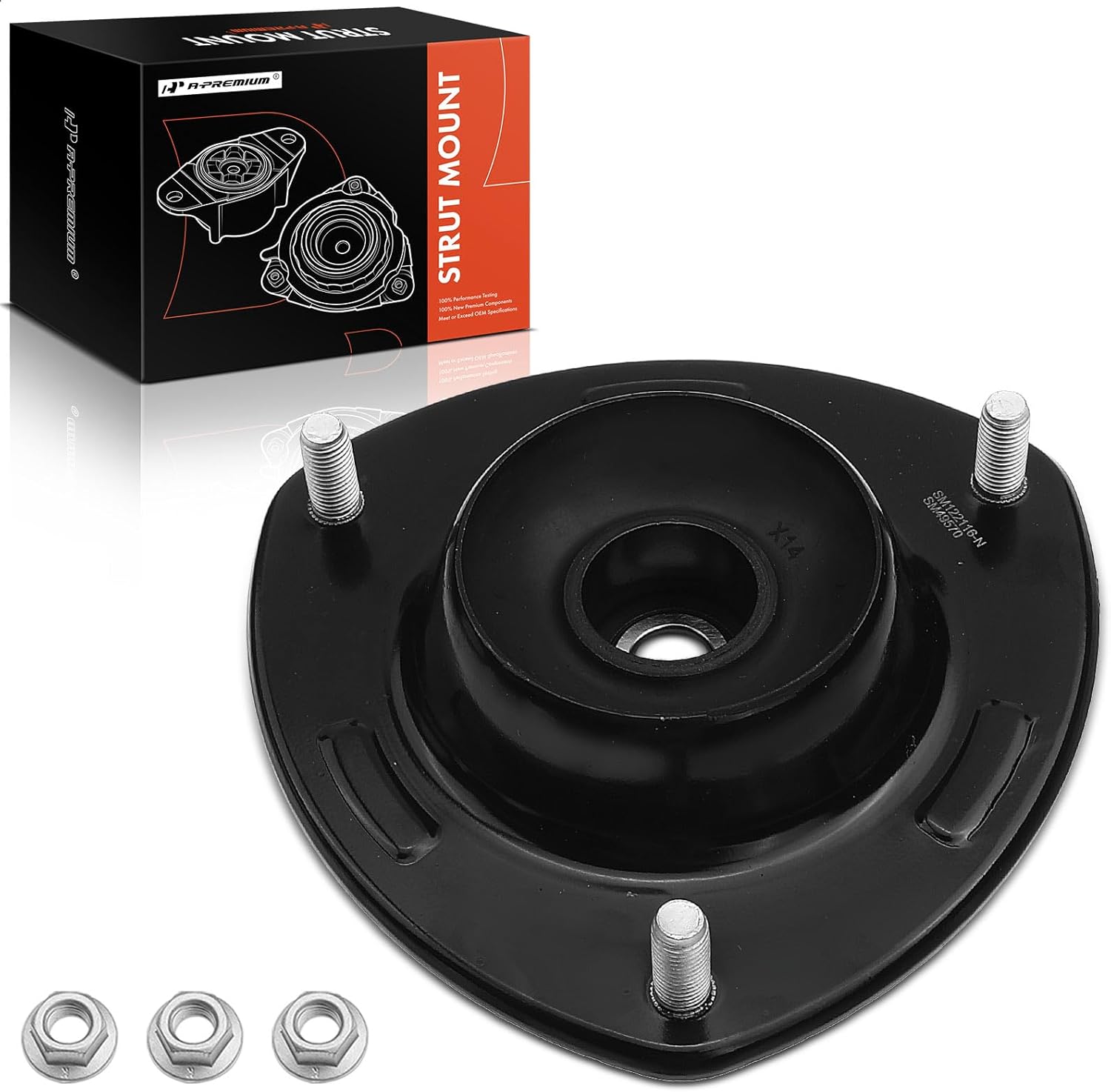 A-Premium Front Suspension Strut Mount Compatible with Hyundai Santa Fe 2001-2006, Tucson 2005-2010, Dodge Stratus 2001-2005, Chrysler Sebring 2001-2005 & Mitsubishi Eclipse 2000-2005, Galant 99-03