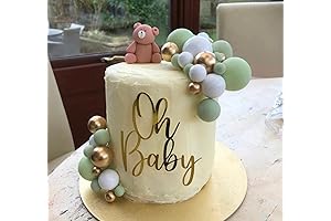 Glamorous Gold 'Oh Baby' Cake Topper: A Chic Adornment for Your Baby Celebration