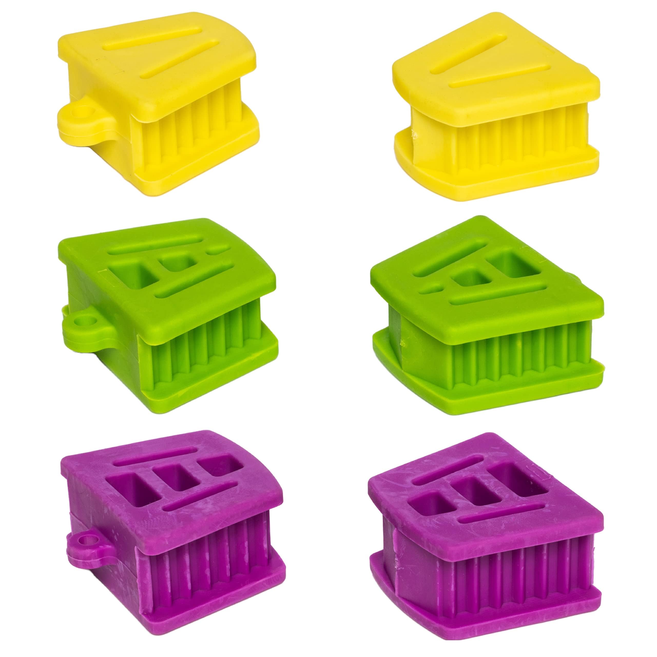 4pcs Speech Tools, Orange youngster's Bite Blocks Speech Tools , Occupational Equipment Exercise for Kids, Speech Toys for Kids, Home-Based Speech for Speech Delays