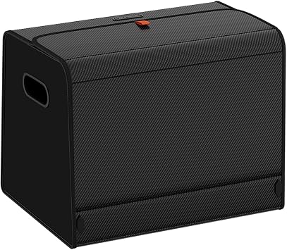GMQ Car Trunk Organizer for SUV,Car Organizers and Storage with Collapsible Storage, Magnetic Lid Large Capacity for SUV, Truck, MPV Carbon Black, M-15.81312.5 IN
