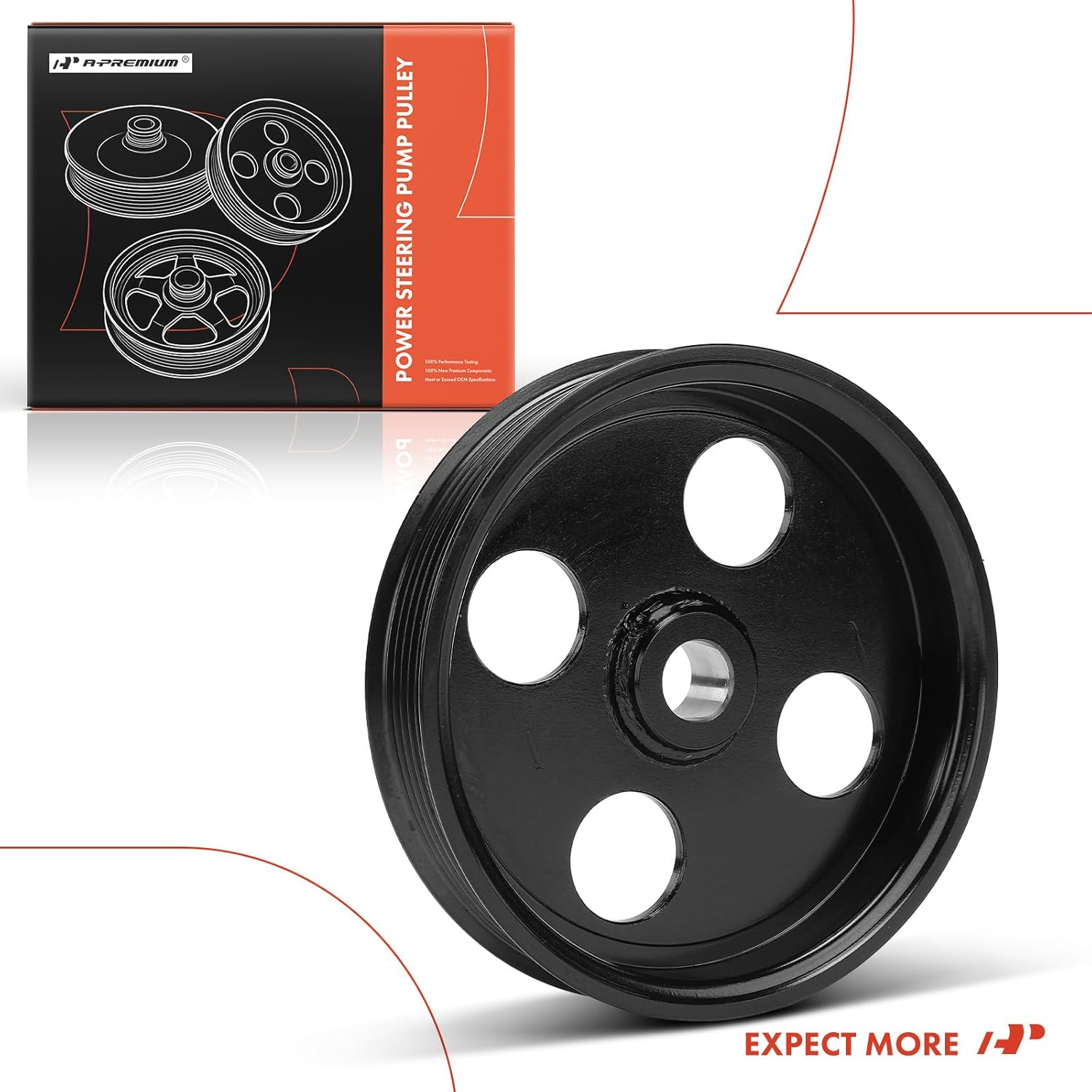A-Premium Power Steering Pump Pulley Compatible with Jeep Grand Cherokee 2005-2007, Commander 2006-2008, Liberty 2007-2012 & Dodge Nitro 2007-2008, 3.7L 4.7L