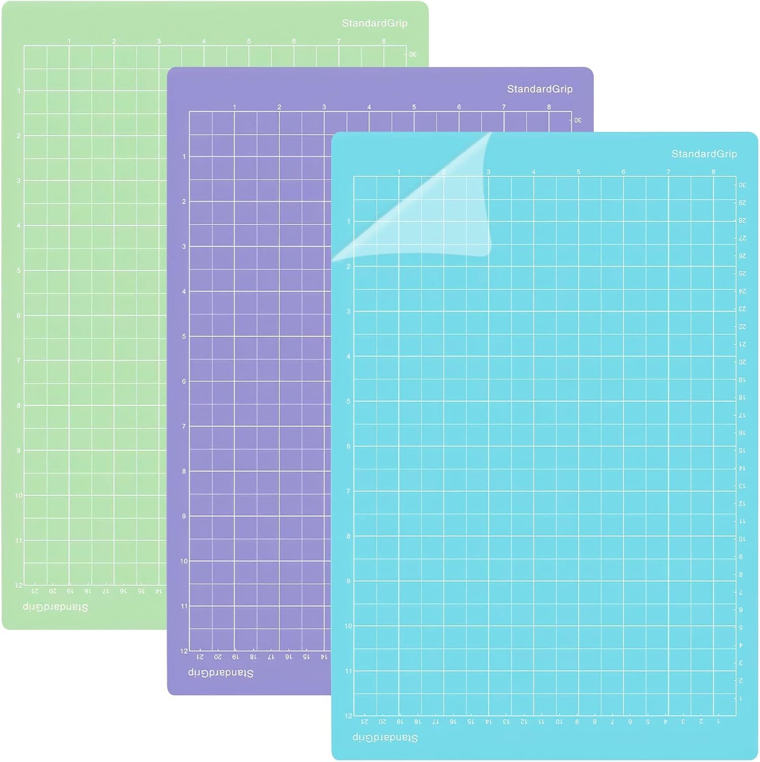 Alfombrilla de corte para Cricut Joy Xtra, 3 piezas de accesorios mate antideslizantes, alfombrilla de corte autoadhesiva para Cricut Maker para manualidades (agarre estándar, LightGrip