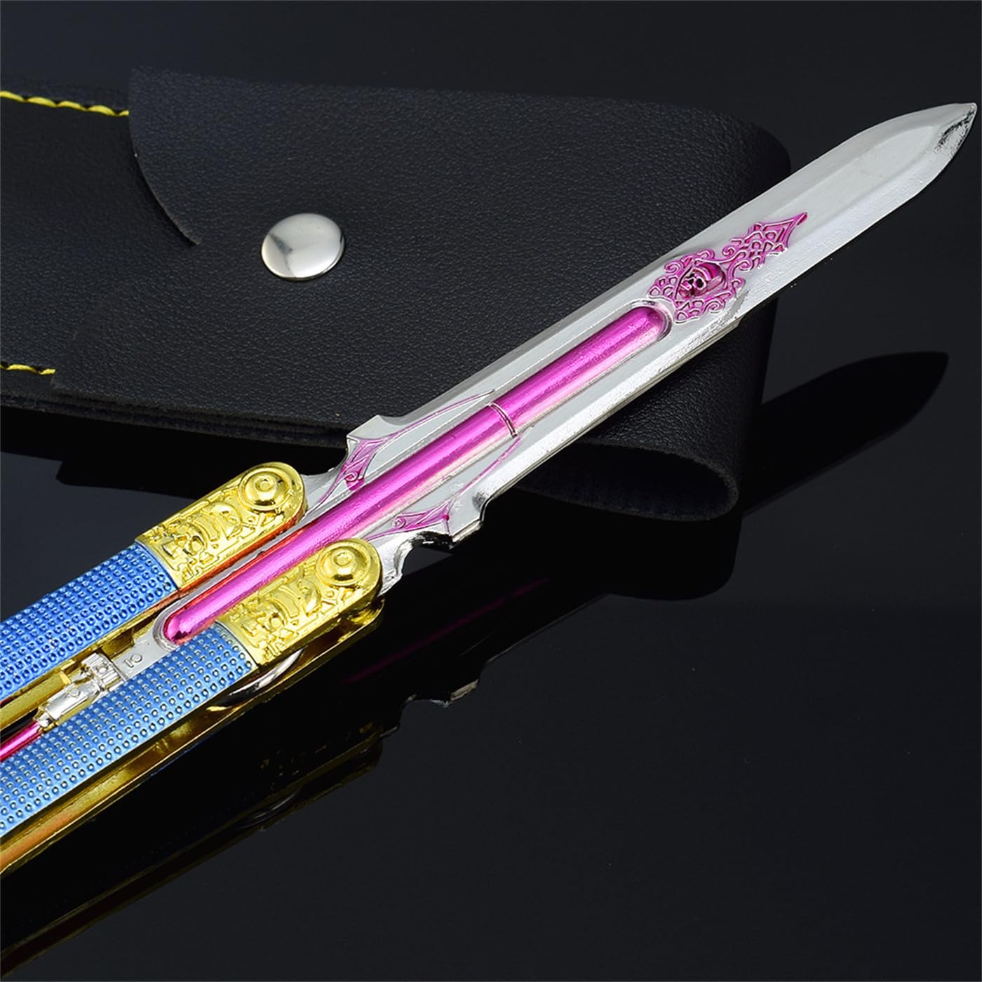 SQUID INDUSTRIES V.3.5バタフライナイフ 青