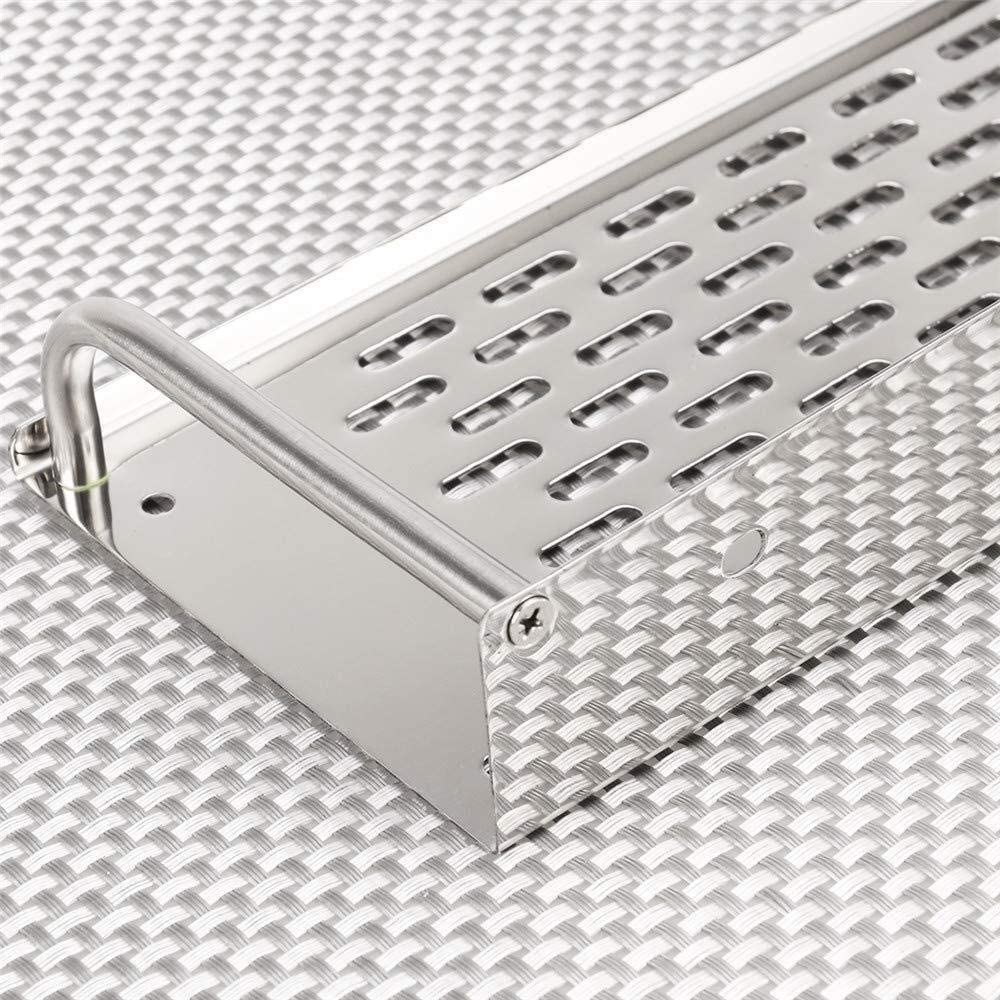 Toallero montado en la pared, toalleros, estante Ba montado en la pared, organizador de acero inoxidable sin perforaciones, estante de cocina con adhesivo transparente sin rastro, estante multifunción