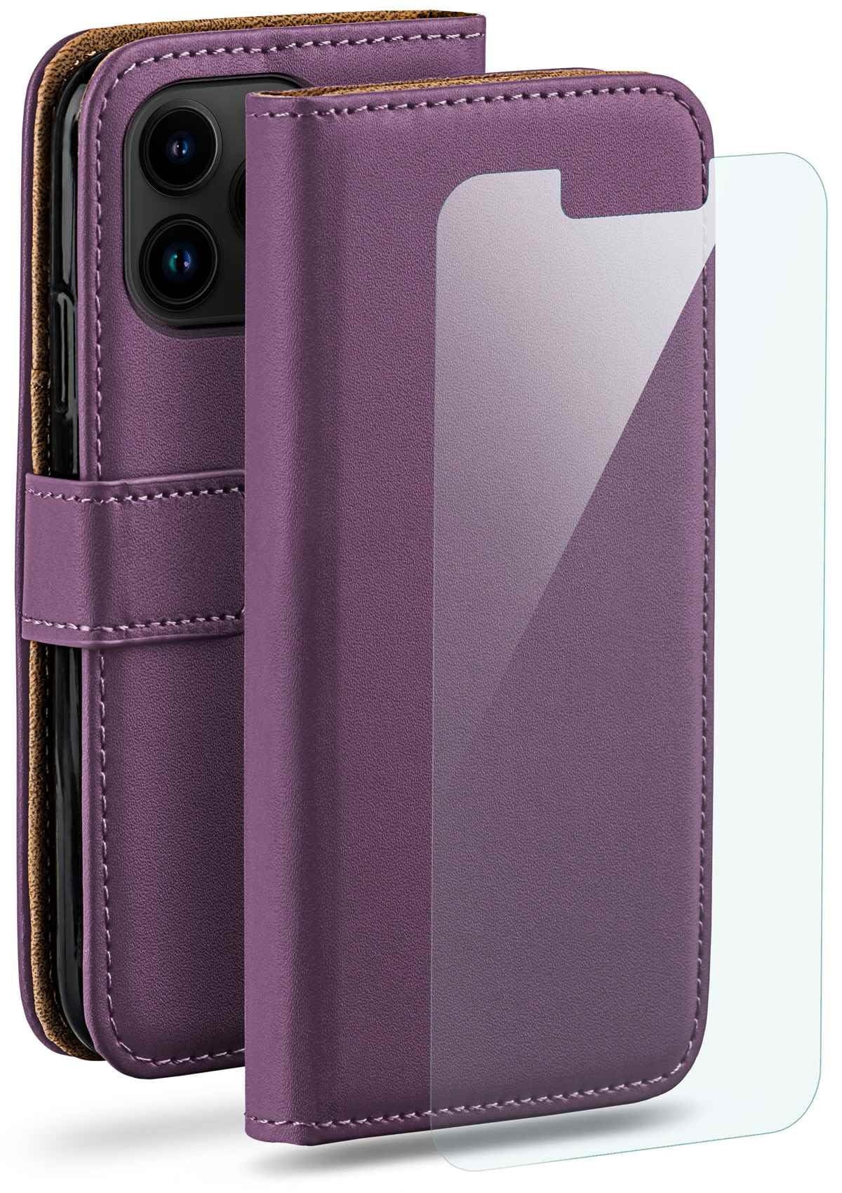 Coque iPhone 14 Pro Max moex en cuir synthétique premium violet avec rabat support - 8