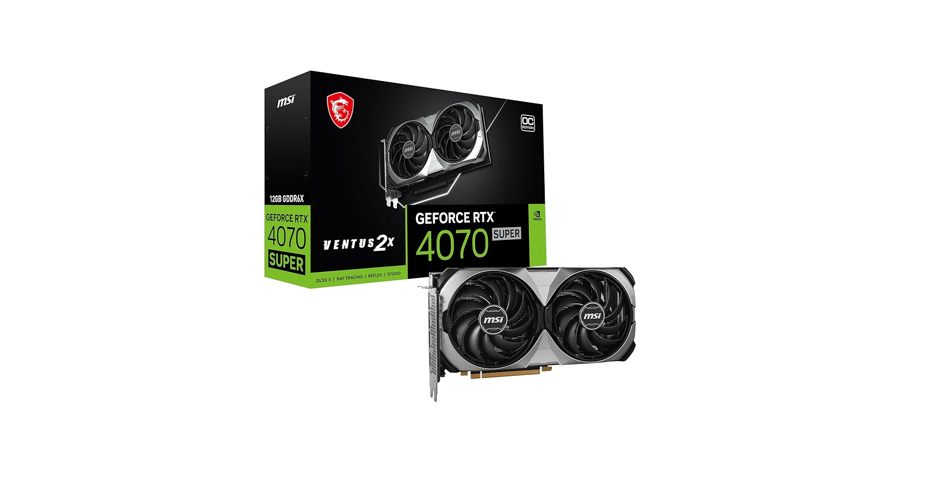 MSI GeForce RTX 4070 VENTUS 2X 本体 Amazon.com: MSI Gaming RTX 4070 Super 12G Ventus 2X OC