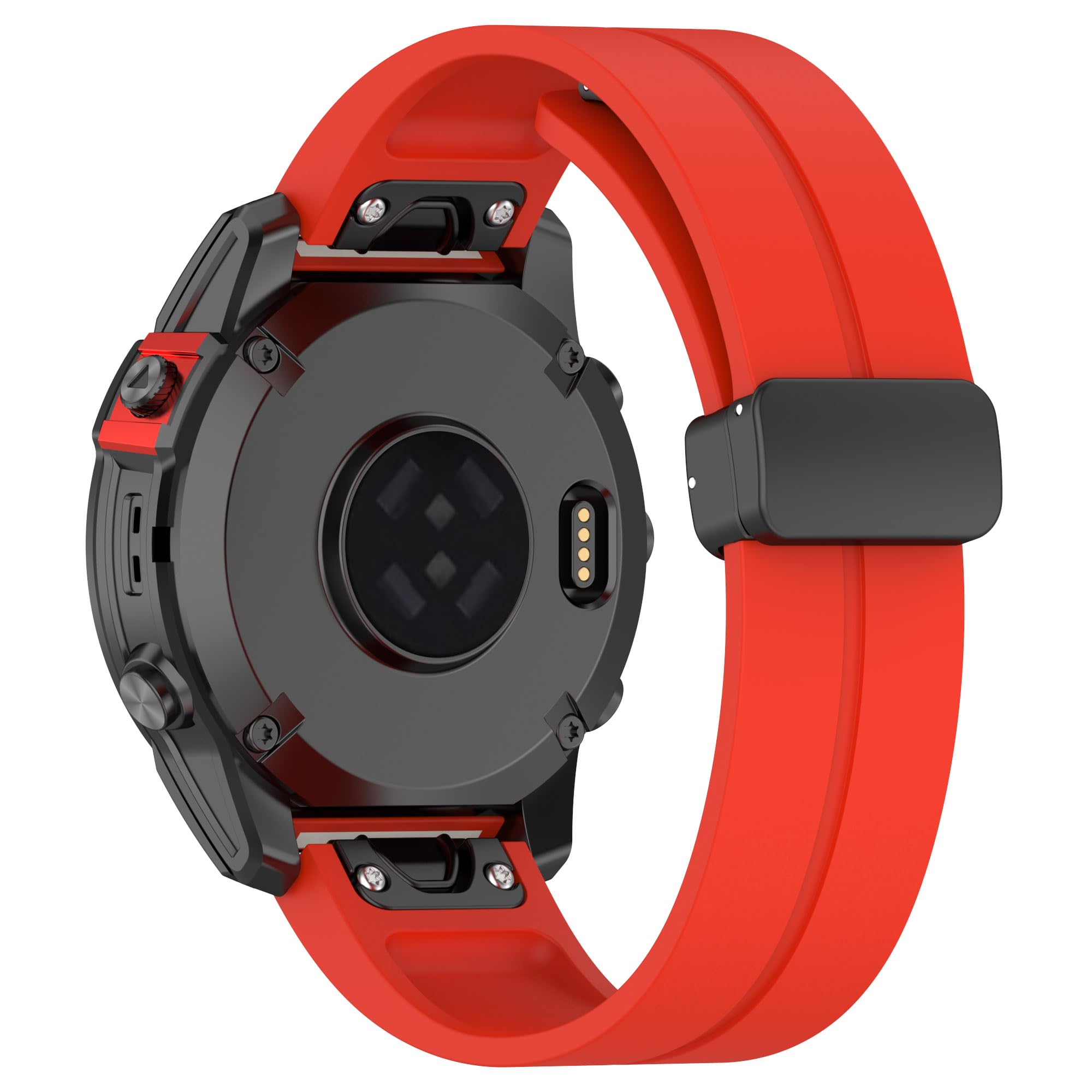 AISPORTS Compatible for Garmin Epix Gen 2/Epix Pro Gen 2 47mm Strap Silicone for Women Men, 22mm Quick Fit Watch Strap Sport Wristband Magnetic Buckle Replacement Strap for Garmin Instinct/Instinct 2