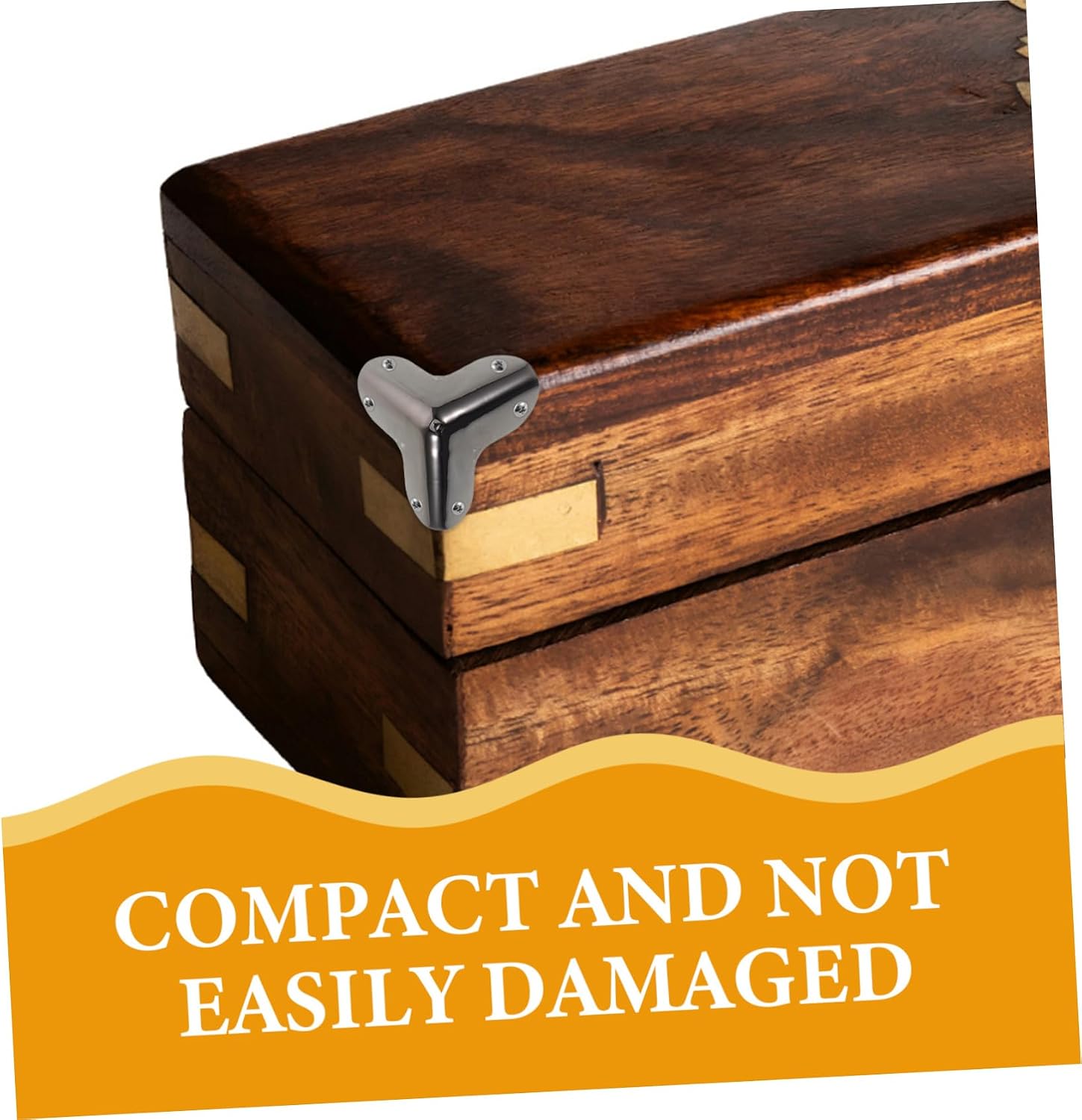 8pcs Metal Corner Guards Trunk Corner Protectors for Shipping Decorative Box Protection Corners for Furniture Edge Safety