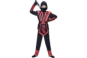 Spooktacular Creations Ninja Costume for Kids, Ninja Kungfu Halloween Costume for Boys