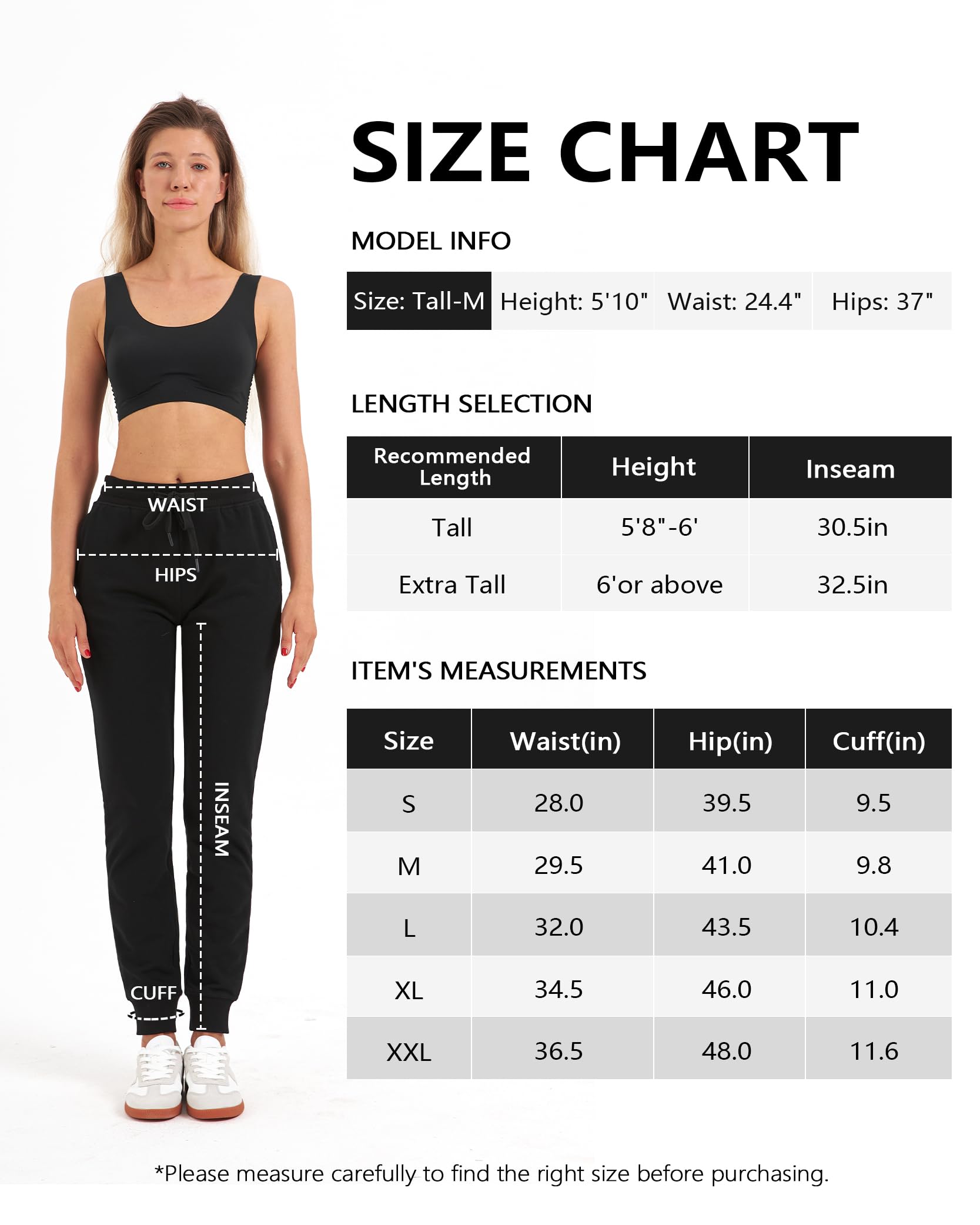 Zylioo Femme Pantalon Jogging Coton Extra Long Pantalon de Survêtement | Jogging Bottoms in Sport Elastic Respirant Running Sweatpants with Pockets Straight Wide Leg Yoga Casual Bottoms Trousers
