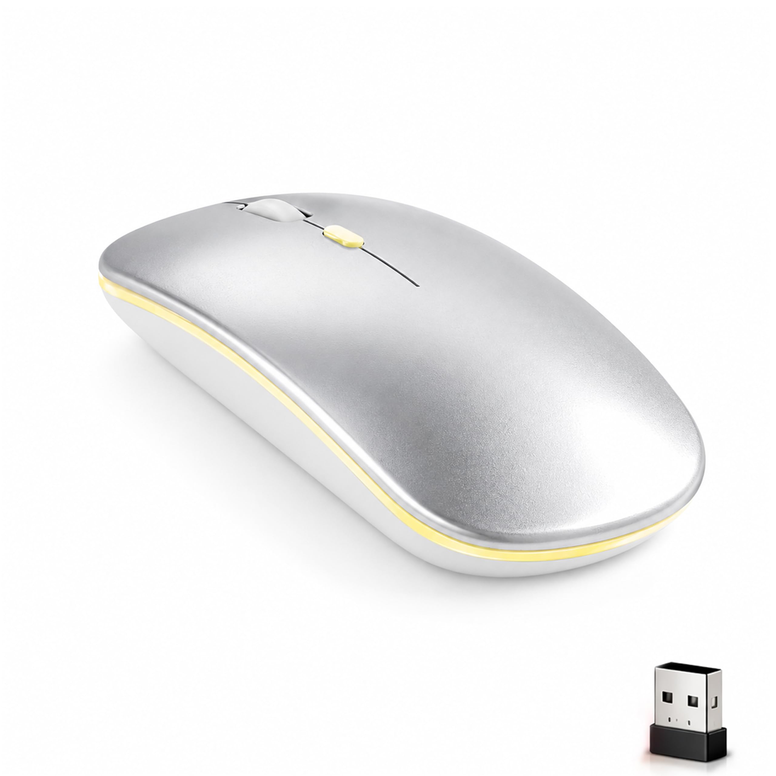 Ant Globe 25 Dual Mode Wireless Mouse|30-Hour Playtime|Bluetooth + 2.4GHz USB |Rechargeable Silent Optical Mouse for Laptop, MacBook, iPad, PC |3-Level Adjustable 1600 DPI, Slim Portable Design –White-picture-13