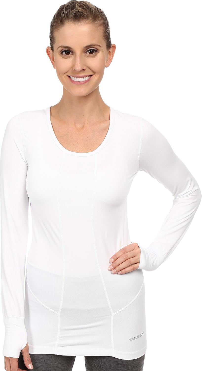 Terramar Cloud Nine 4-Way Stretch Brushed Long Sleeve Scoop Neck