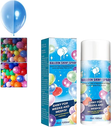 Spray de brillo para globos, 3.4 fl oz, aerosol de brillo para globos, globos de látex ultra brillante, aerosol de brillo para globos, para