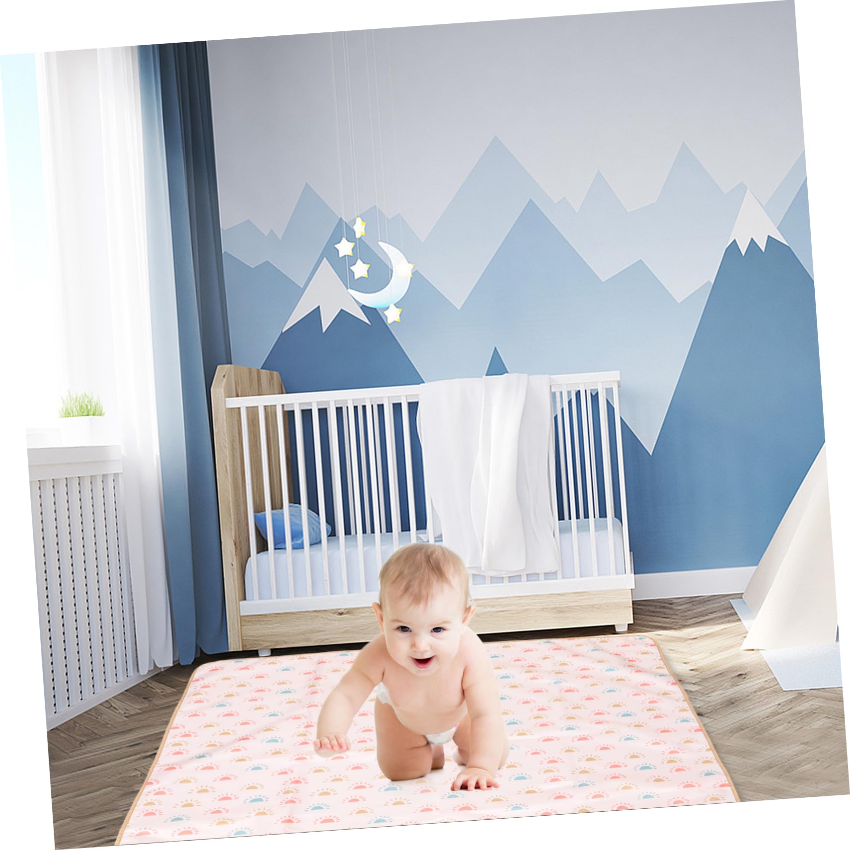 Tapis De Chaise Haute Pour Tout-petits - Tapis De De Sol Pour Aliments Pour Bébés Multifonctionnel Et Confortable