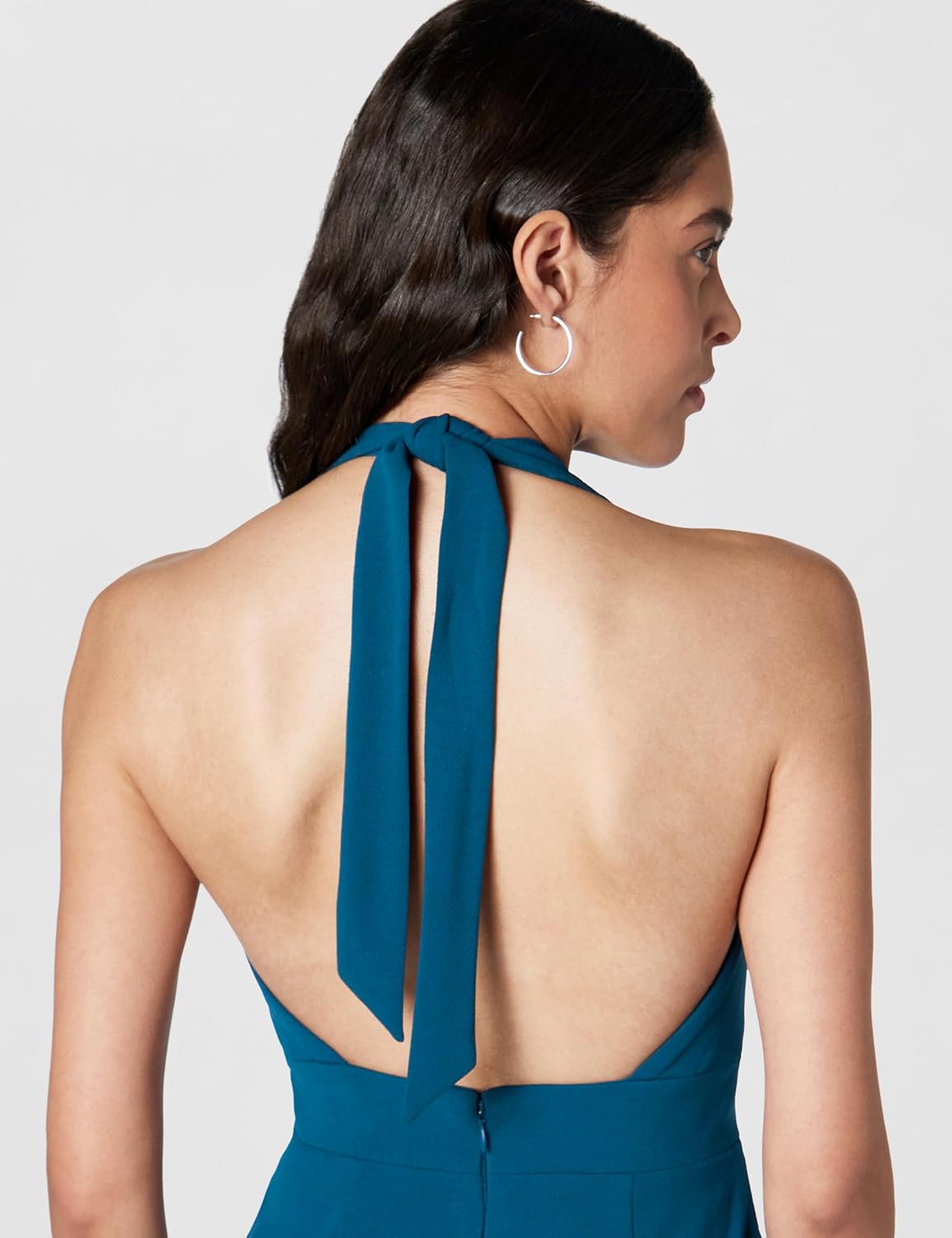 Dress The Population Womens Vanessa Deep Plunge Neckline Halter Bodycon Midi Dress - Image 5